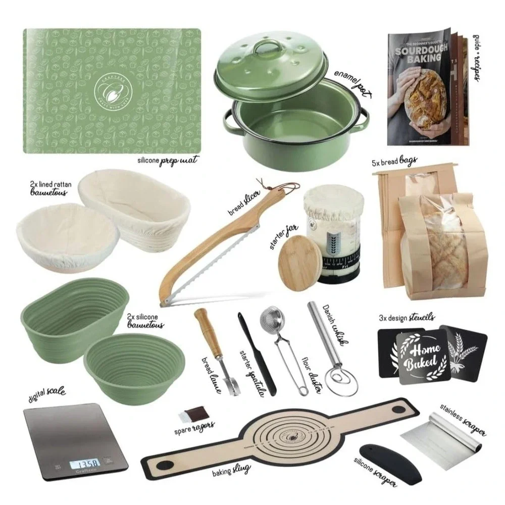 Craftzee Ultimate Sourdough Baking Kit 25+ Piece Bread Making Set